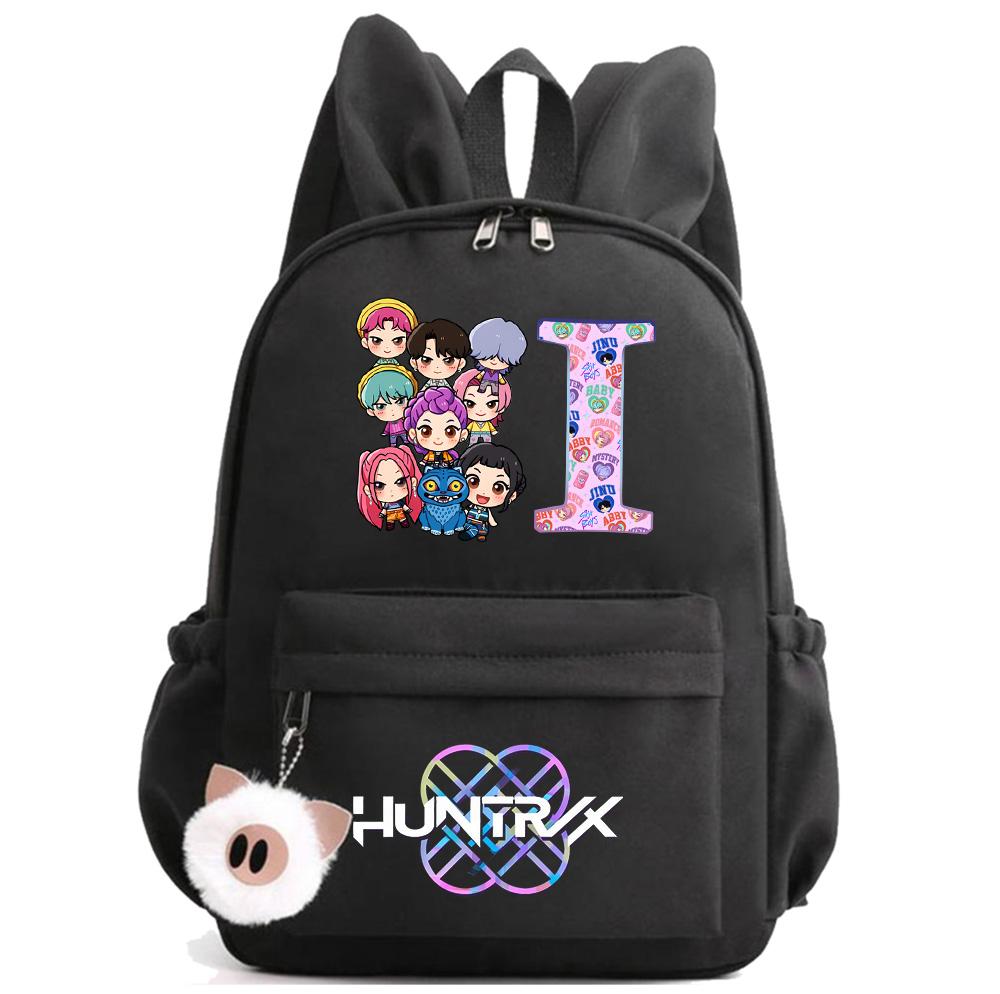 Anime 26 Englische Buchstaben K-Pop Bedruckter Rucksack Student Teenager Student Schultasche für Junge Mädchen Schultasche Kindergeschenk Damen Große Kapazität Reisetasche