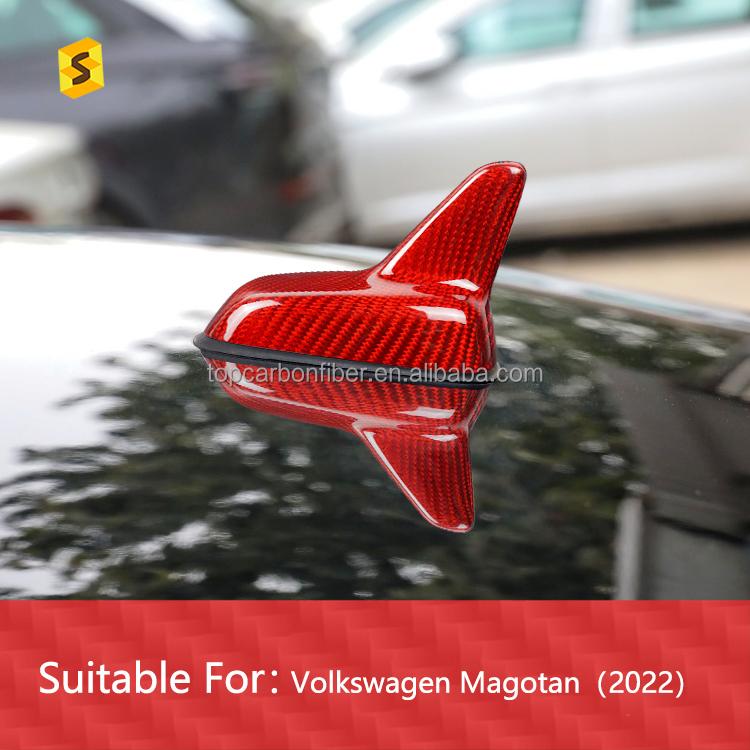 ES  Real Carbon Fiber Carbon Car Accessories Roof Auto Car Radio Shark Sharp Fin Car Antenna for Volkswagen Magotan