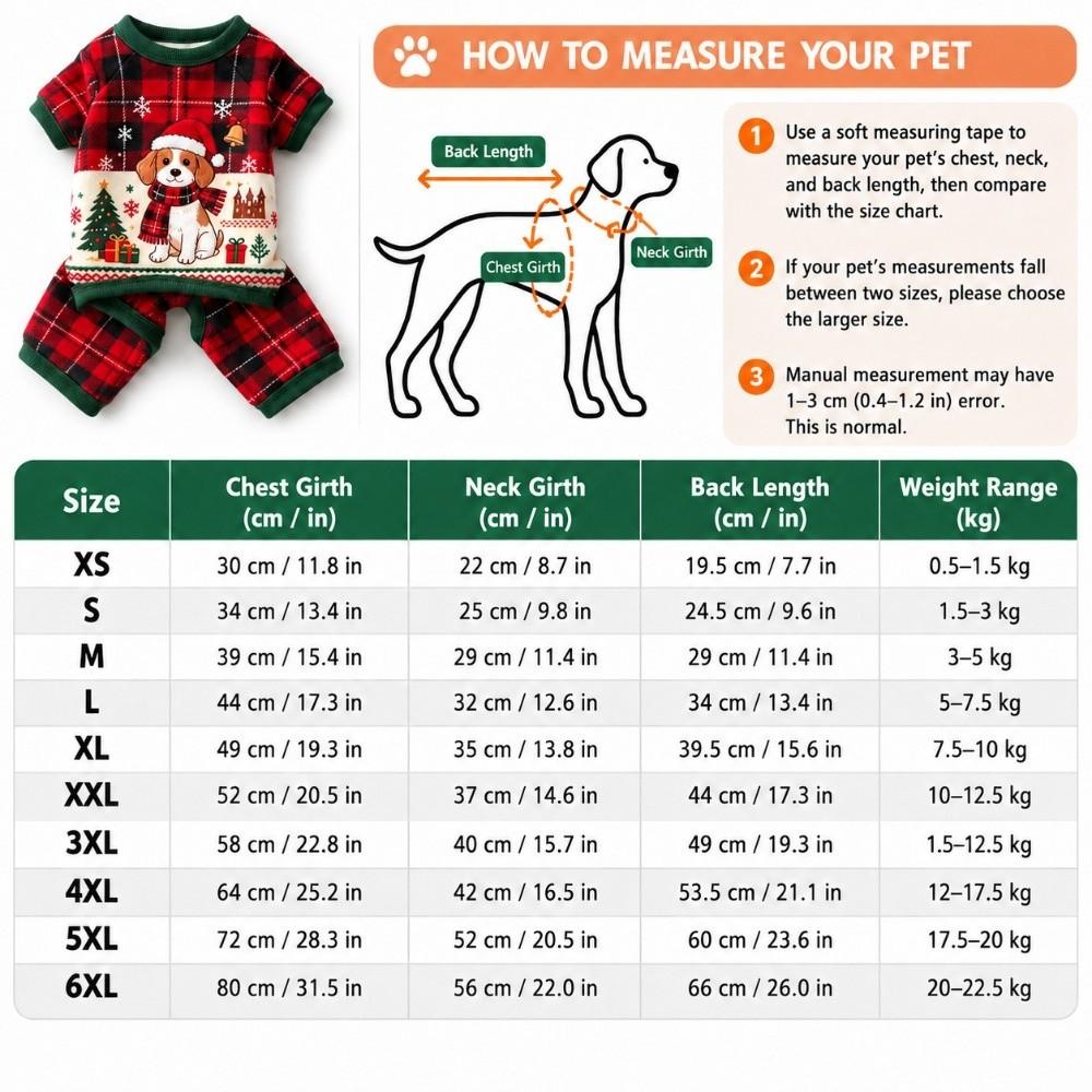 Warm Lining Pet Four Legged Clothes Thickened Cat Vest Cute Dog Christmas Jumpsuit For 1-22kg