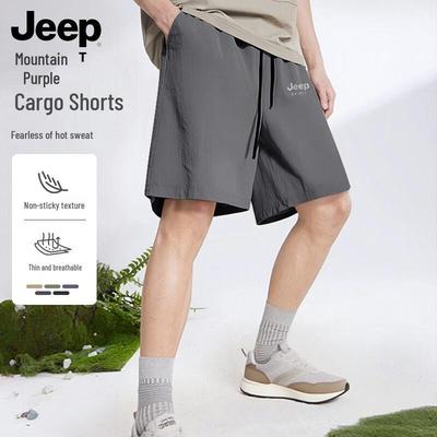 JEEP SPIRIT Men's Summer Quick-Dry Ice Silk Shorts