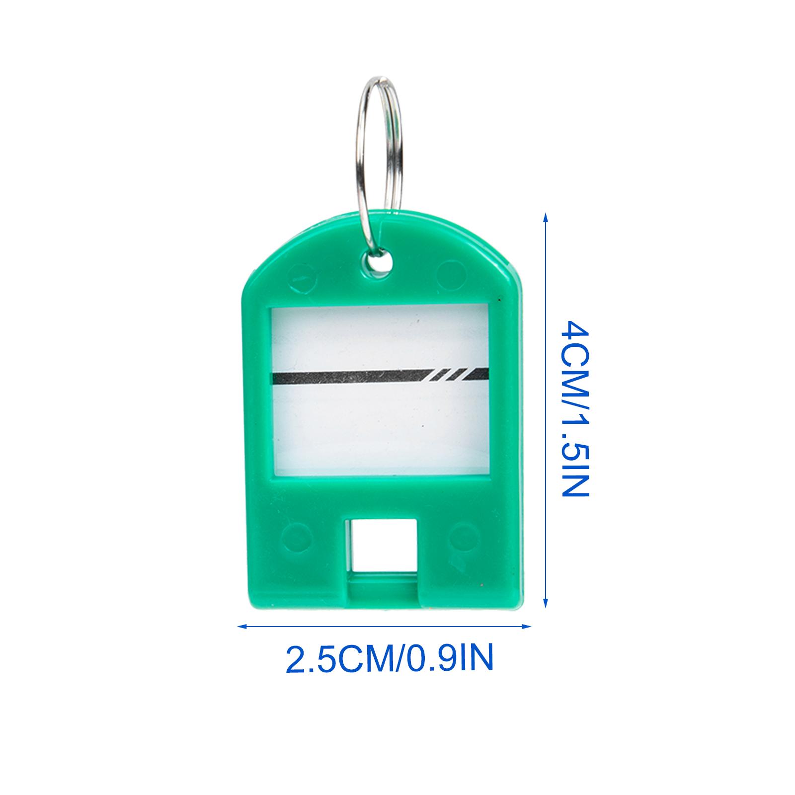 25Pcs Key Classification Tag Plastic Key Labels Portable Keychain Identification Hotel Use Hanging Keychain Labels