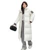 Cotton clothes women's winter new fashion hooded college style thickened loose long knee coat