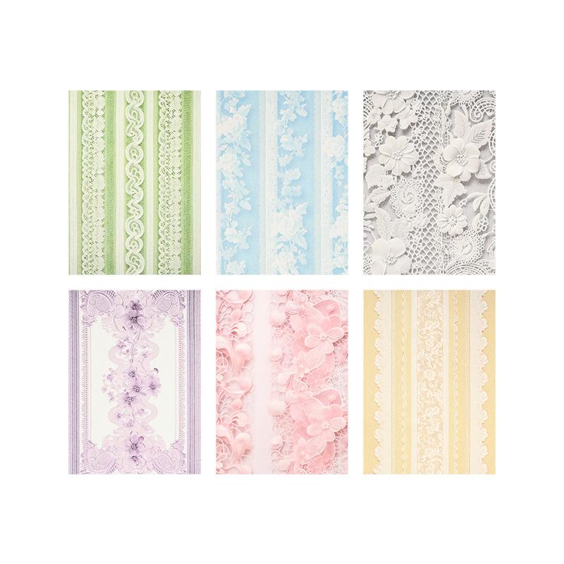30 Sheets European Vintage Lace Paper, Journal Album Decor Paper, DIY Collage Background Material
