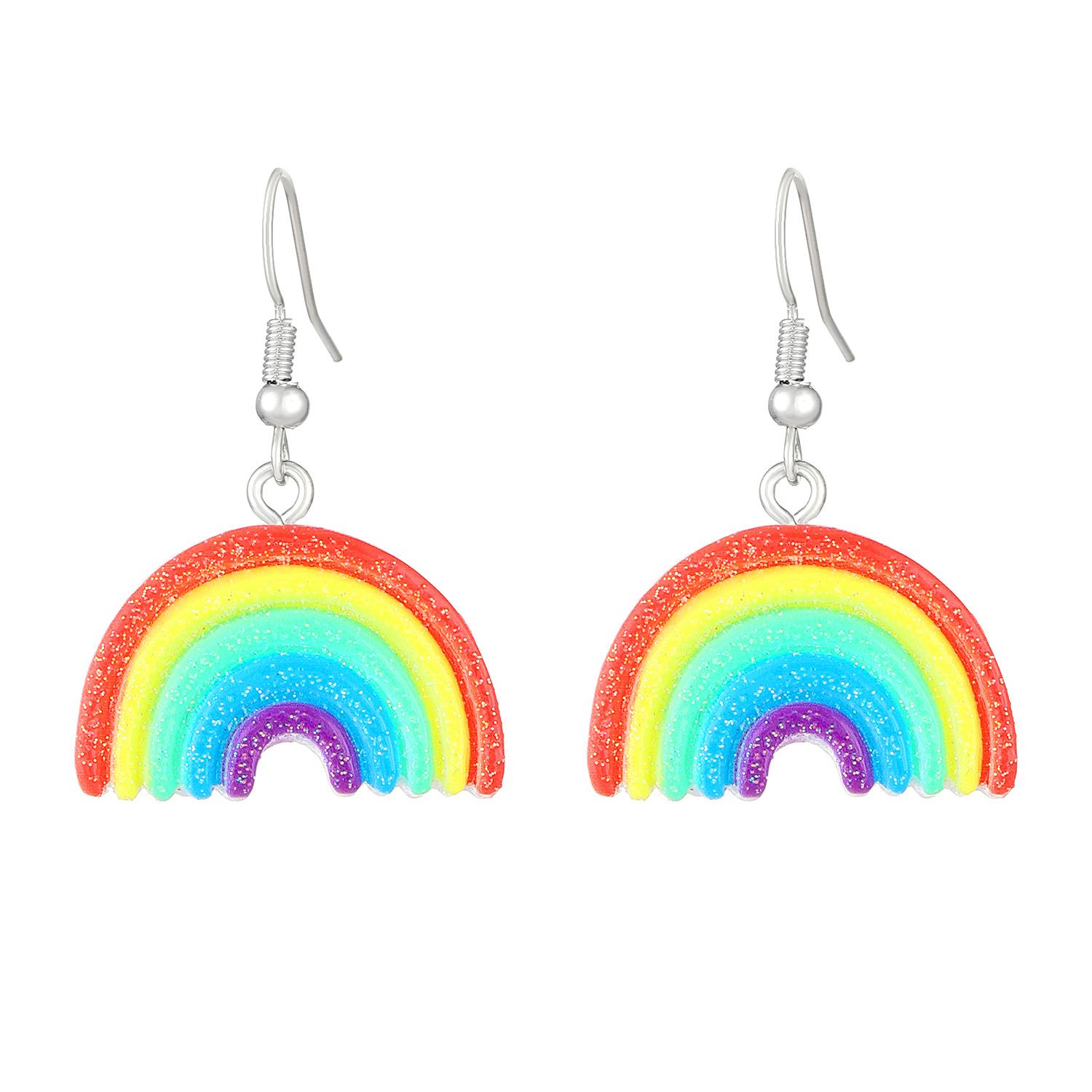 

Новий стиль Веселка Хмара Смола Сережки Pride Month Festival Party Сережки Ювелірні вироби 1 pair