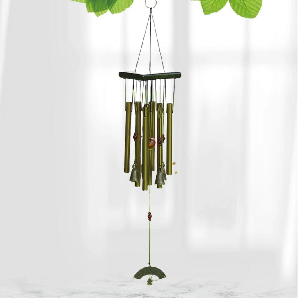 1 Large Outdoor Wind Chime Copper Bell Antique Wind Chime Hanging with Aluminium Alloy Tube Decorative Patio Art Decorations