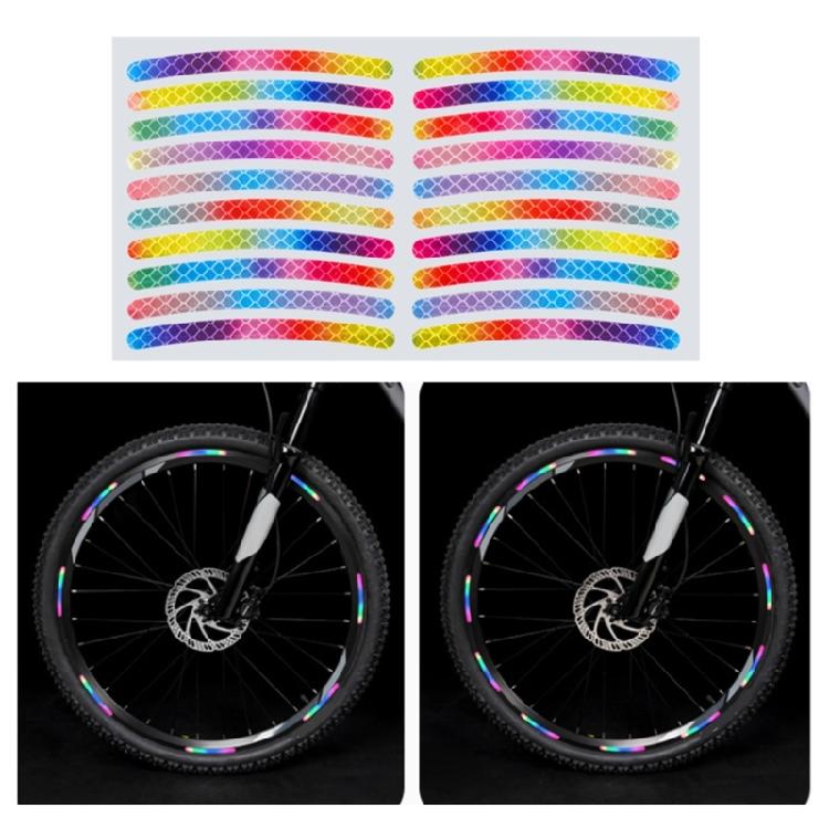 20Pcs Car Wheel Hub Sticker High Reflective Stripe Tape Luminous Warning Sticker