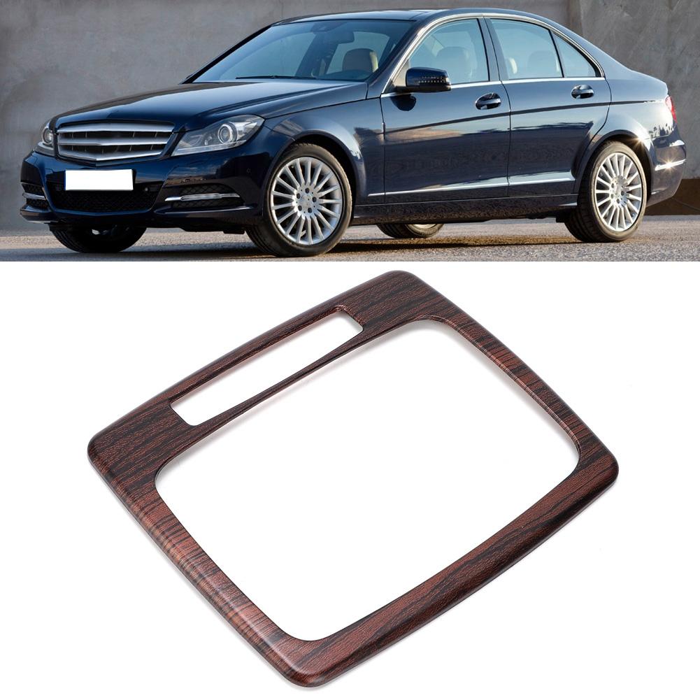 Bil Växelspakspanel Ram Trim Tillbehör Passar för Mercedes Benz C-klass W204 2007 2013 Furu Träådring