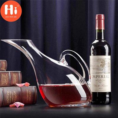 Olá Decantador de Vinho de Vidro de 1500ml em Forma de Cisne Aerador Recipiente Dispensador de Vinho Garrafa Jarro