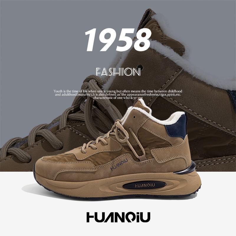 Global Platform Cotton Shoes Men's Winter ZHQ1178 Warm and Velvet High-top Outdoor Cold-proof Casual Trend Men's Shoes