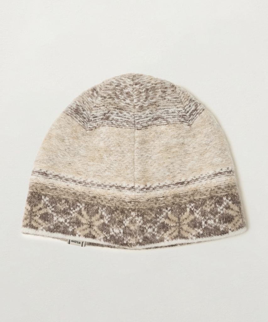 Seteo Nordic Knit Beanie Melange Ivory
