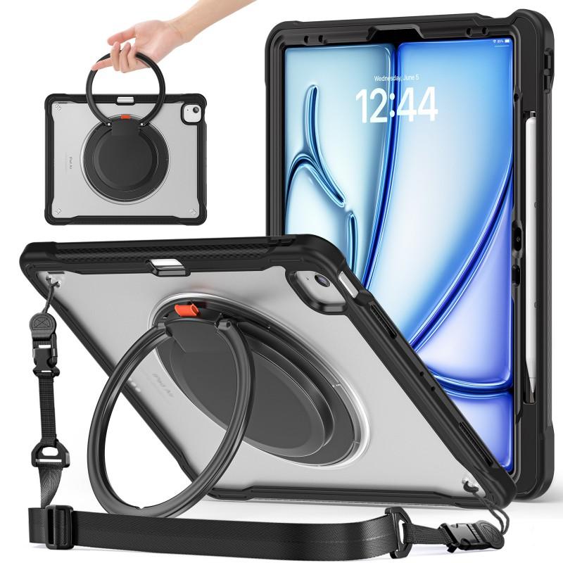 IPad 11th Gen Air 11-inch Protective Case With Acrylic Wrist Strap Kickstand Shockproof PC Shell Travel Use