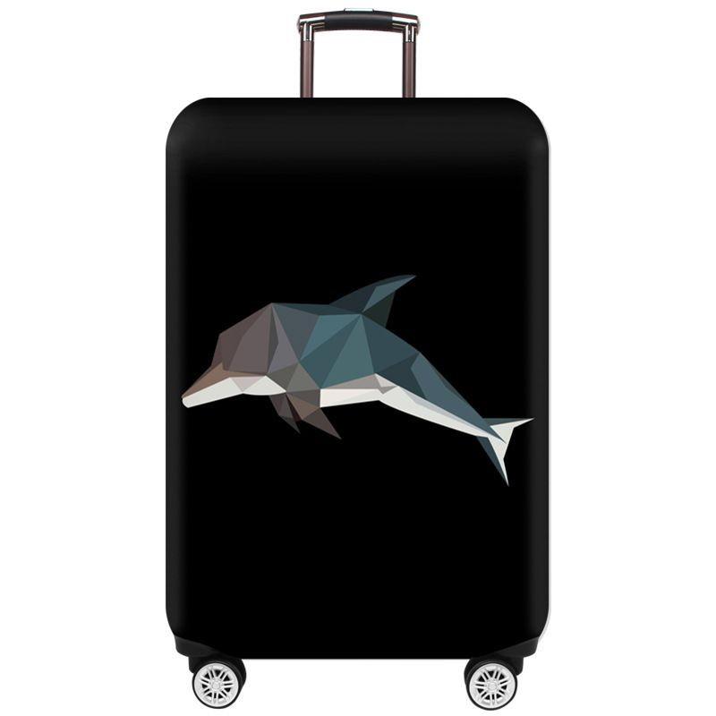 Luggage Case Thin Protective Cover Cartoon Pattern Trolley Travel Leather Box