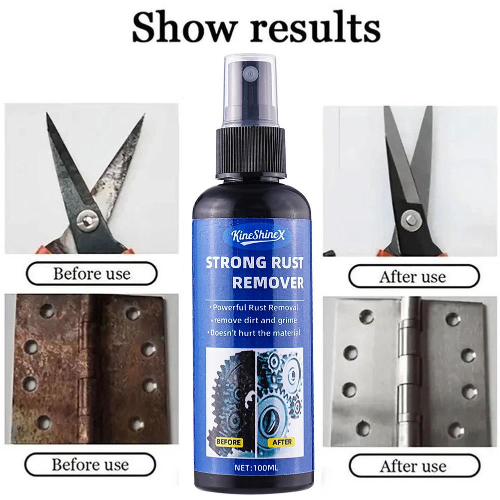 100ML Automotive Car Rust Remover Spray For Wheel Rim Exhaust Pipe Heavy Duty Rust Cleaner Anti-Rust Solution Rust Remover
