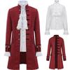 Men Kids Trench Coat Shirt Vintage Prince Overcoat Medieval Renaissance Jacket Victorian Edwardian Cosplay Costume