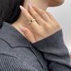 Italian Vintage Style Tri-color Adjustable Ring For Women With Luxurious Feel
