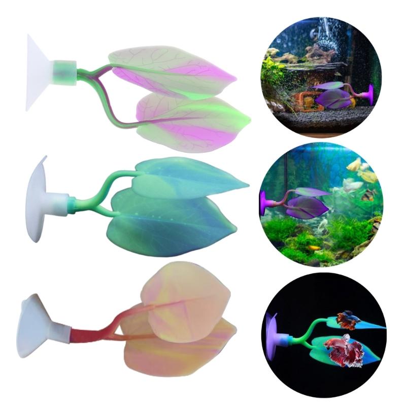 Water Plant Leaves for Fish Tanks Aquarium Decorations Beautiful Appearance Artificial Plant Leaves Multicolored