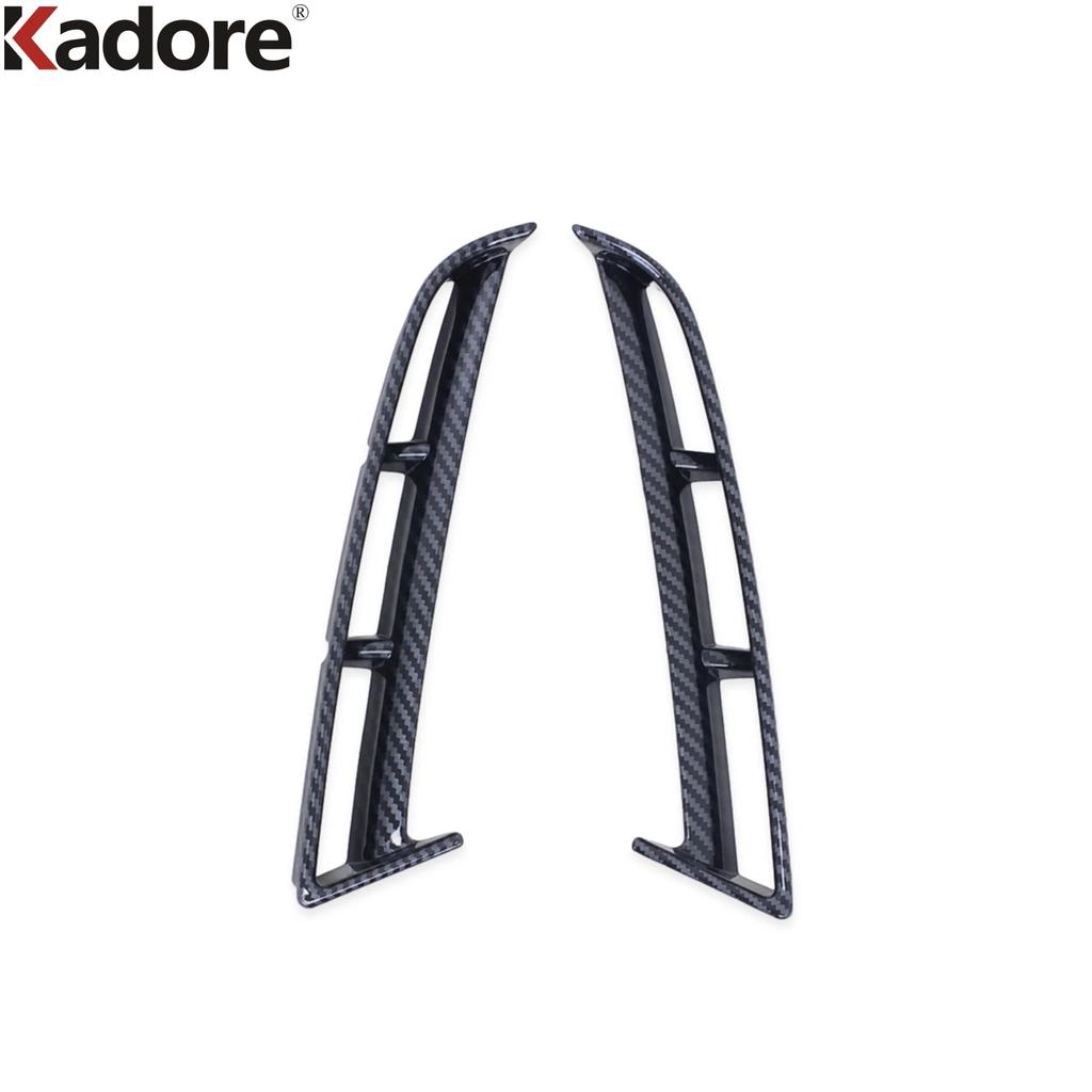 Car Front Fog Light Lamp Eyebrow Cover Trim For Hyundai Tucson NX4 - 2024 Carbon Fiber Foglight Eyelid Strip Accessories