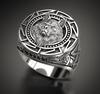Viking Warrior Wolf Head Ring for Men Mythological Norse Jewelry Bold Retro Design