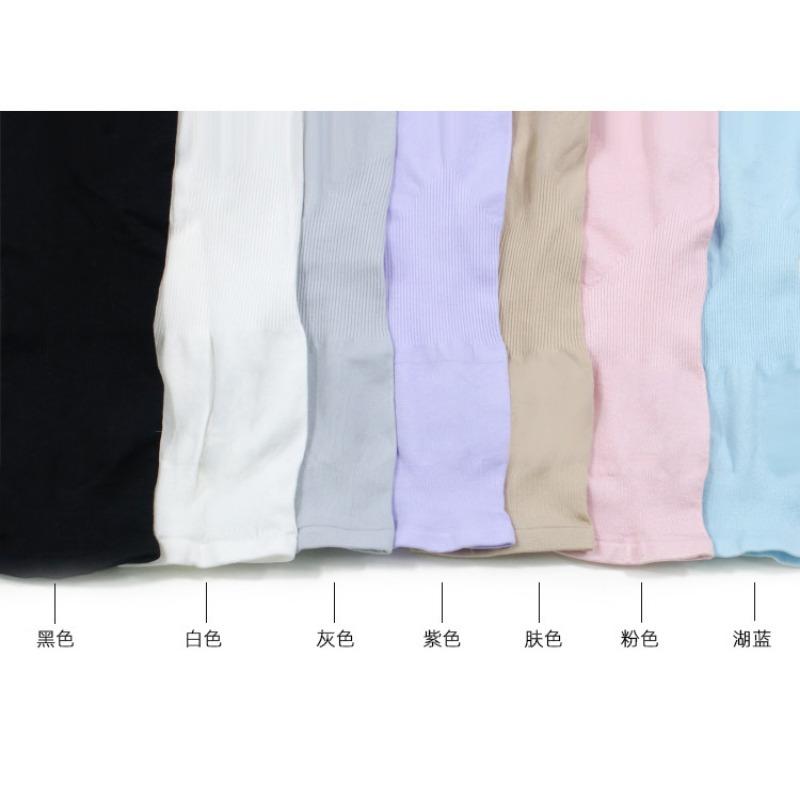 Solid Color Cooling Uv Protection Ice Arm Sleeves For Outdoor Cycling Driving Fishing