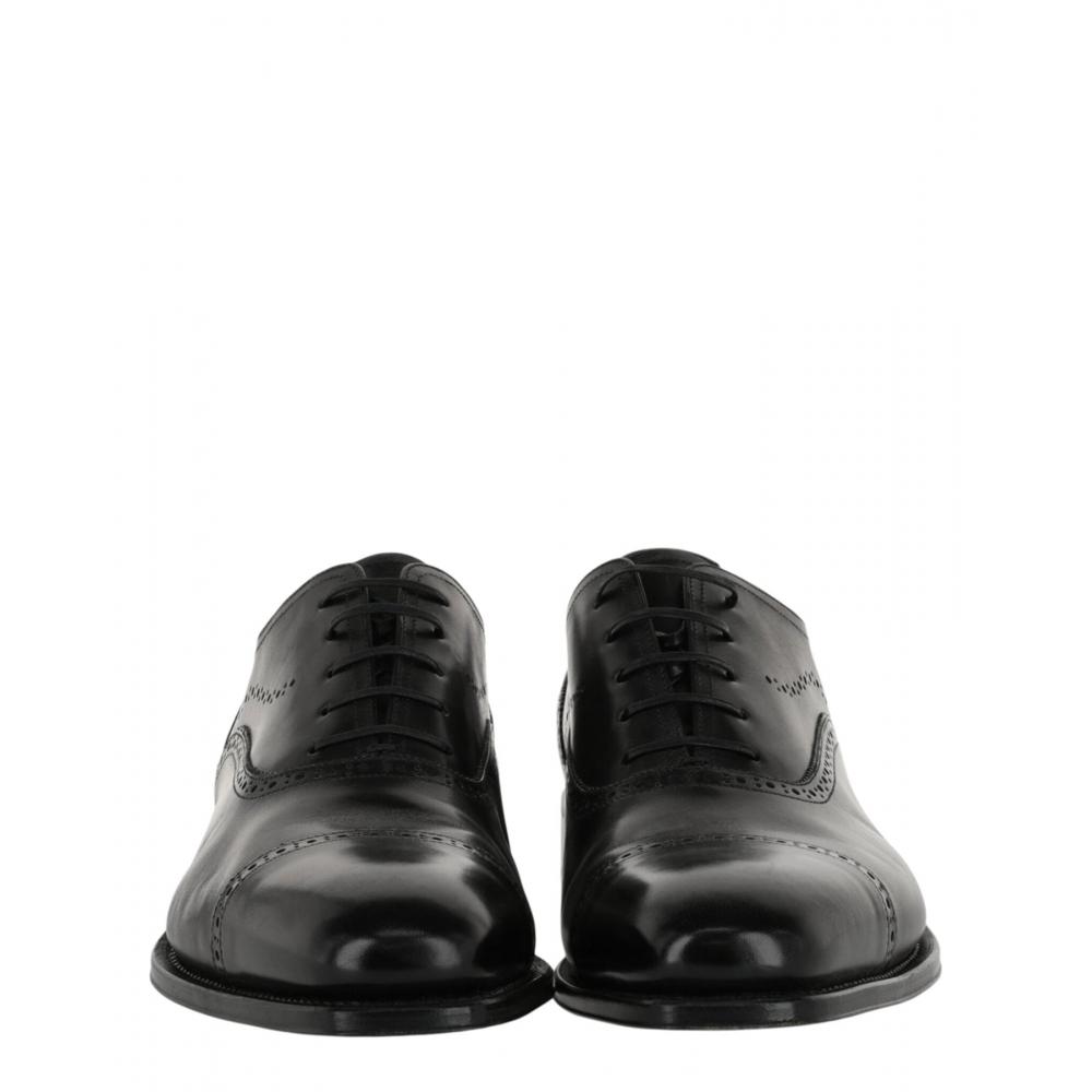Salvatore Ferragamo Pizzarro Brogues Shoes   Extra Wide Width Black