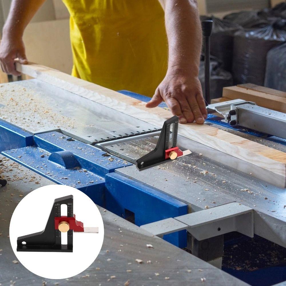 Precision Woodworking Depth Measuring Ruler Dual Scales Router Table Height Gauge DIY Hand Tool