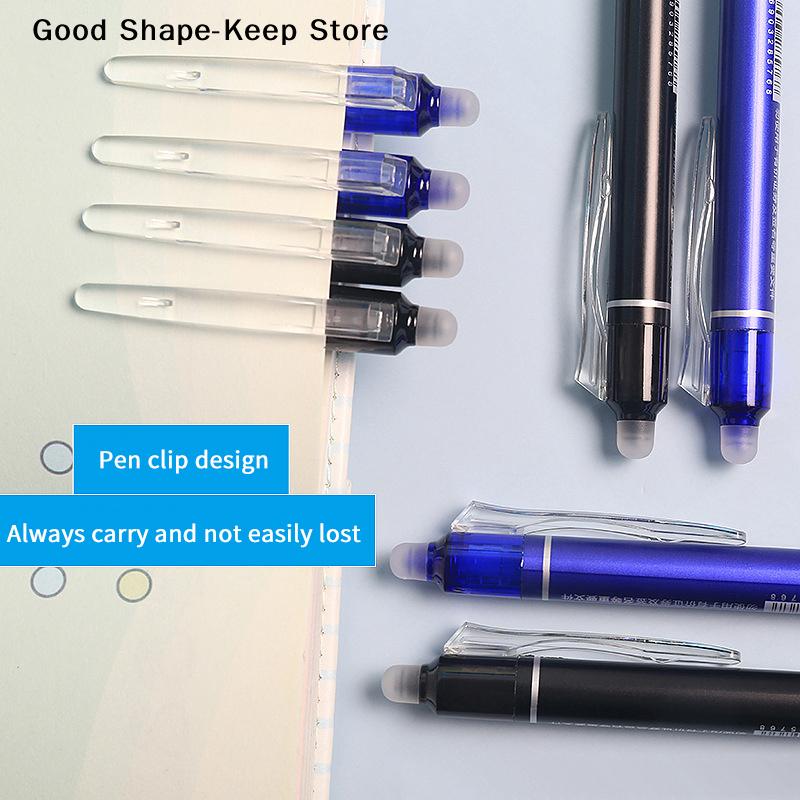 Smooth Writing, 0.5mm Erasable Gel Pen, Press Style, 12-Piece Set, Perfect School or Office Stationery Supplies