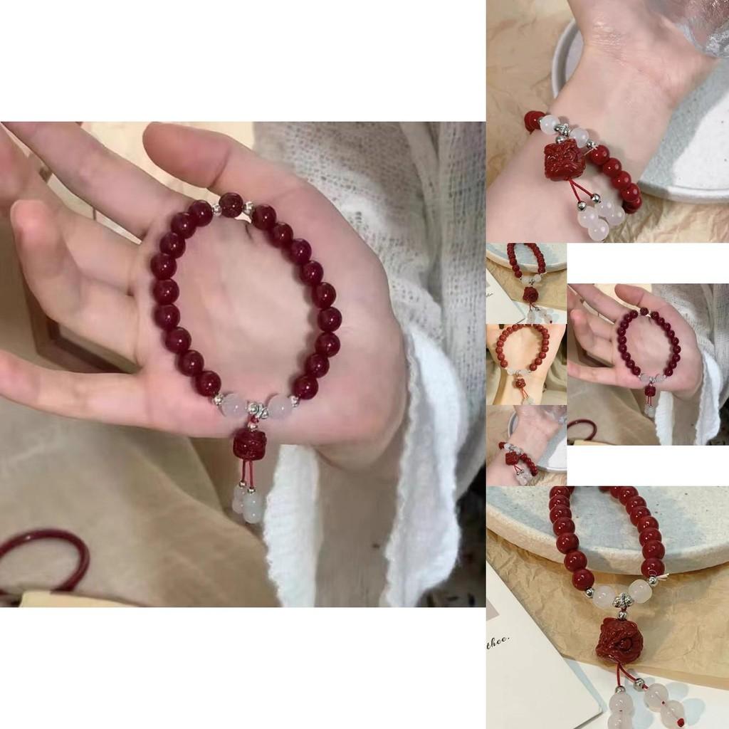 Delicate Red Lion Beaded Bracelet For Women Artistic And Cultural Design