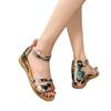 New summer bohemian colorful personalized splicing women's large size flat sandals