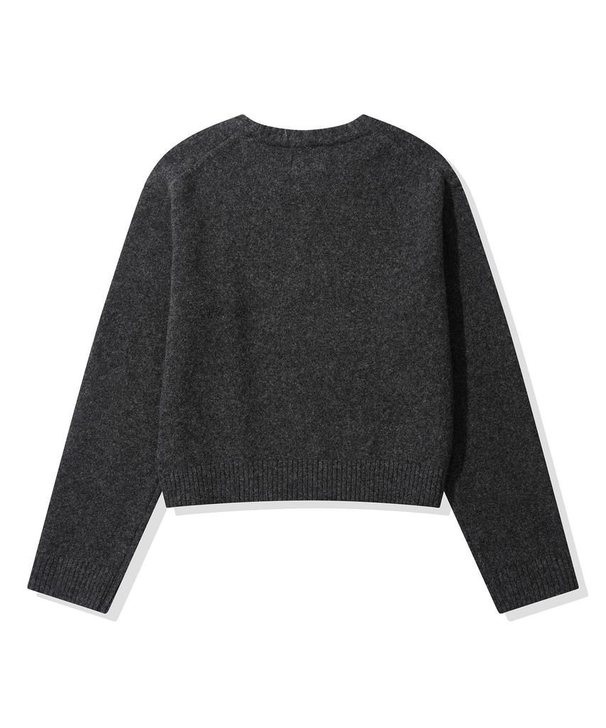 CGP (Women) Square Logo Two-Tone Knit_Charcoal