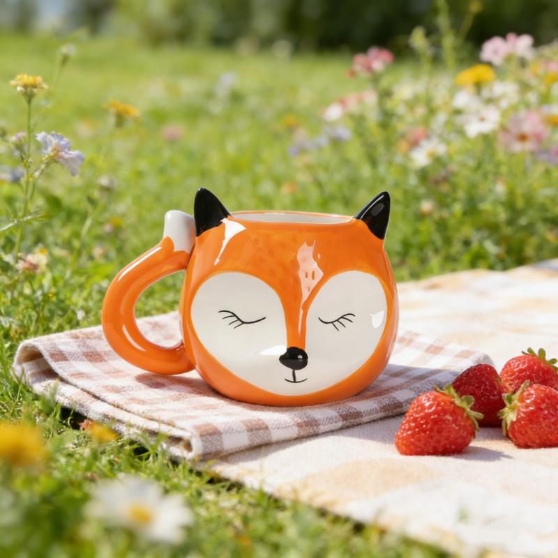 Cartoon Vormige Keramische Mok Creatieve Koffie Melk Thee Water Kop Leuke Kinderen Ontbijtkop Huishoudelijk Drinkgerei