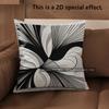 2D Abstract Black & White Patterned Pillow Covers Pattern Cushion Cover Suitable For Sofa Bedroom Car Pillow Cover