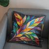 2D Colorful Pheasant Stained Glass Style Pillow Cover Pattern Cushion Cover Suitable For Sofa Bedroom Car Pillow Cover