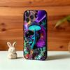 P-Psychedelic C-Colored M-Mushroom Phone Case For iPhone17,16,15,14,13,12Plus,Pro Max,XS,5G Soft Silicone Black Cover
