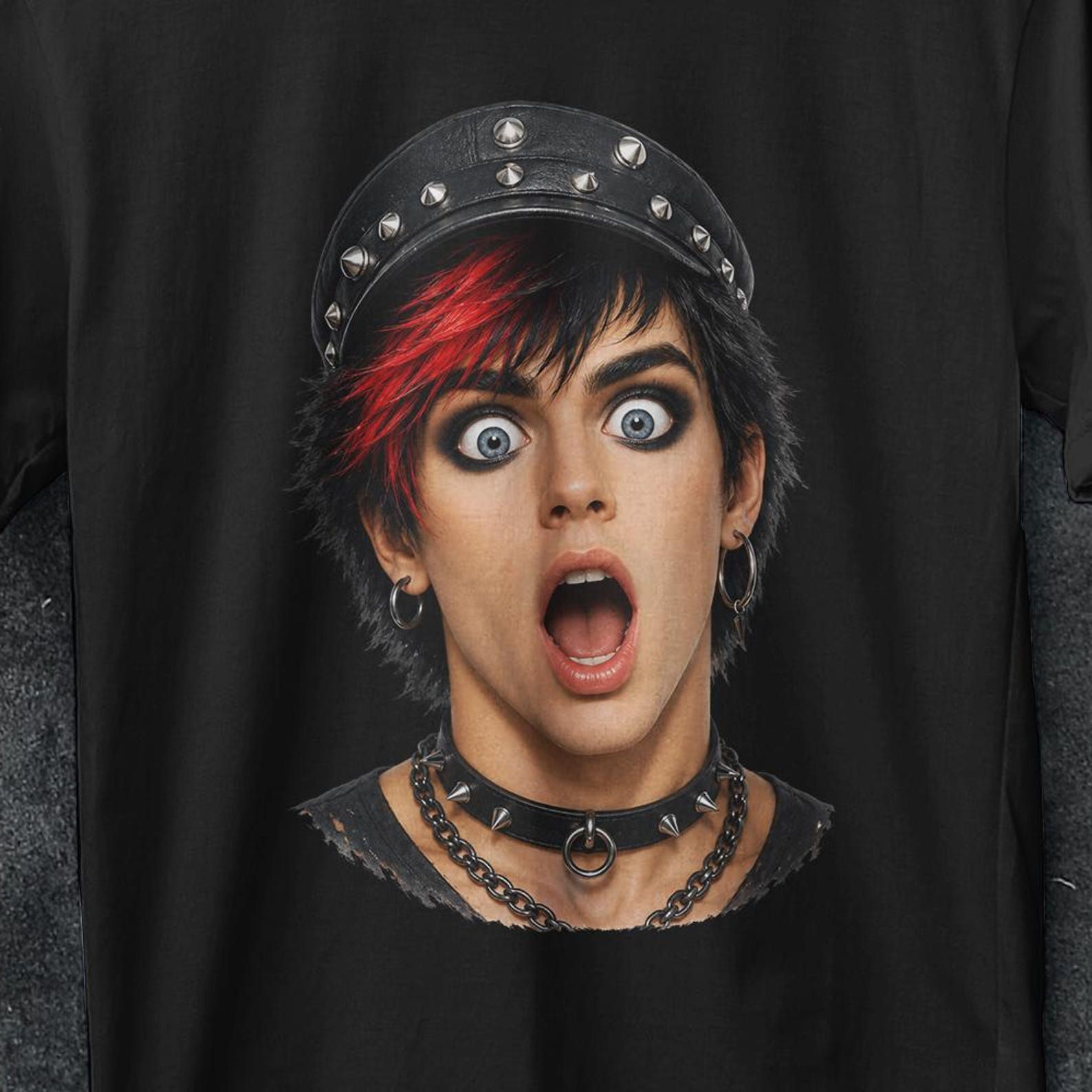 Face meme shirt, Shocked Doll Funny, Offensive Weird Shirt, sarcastic shirt, Shocked Doll, Disgusted Doll, meme shirts, men Funny Joke Tee L