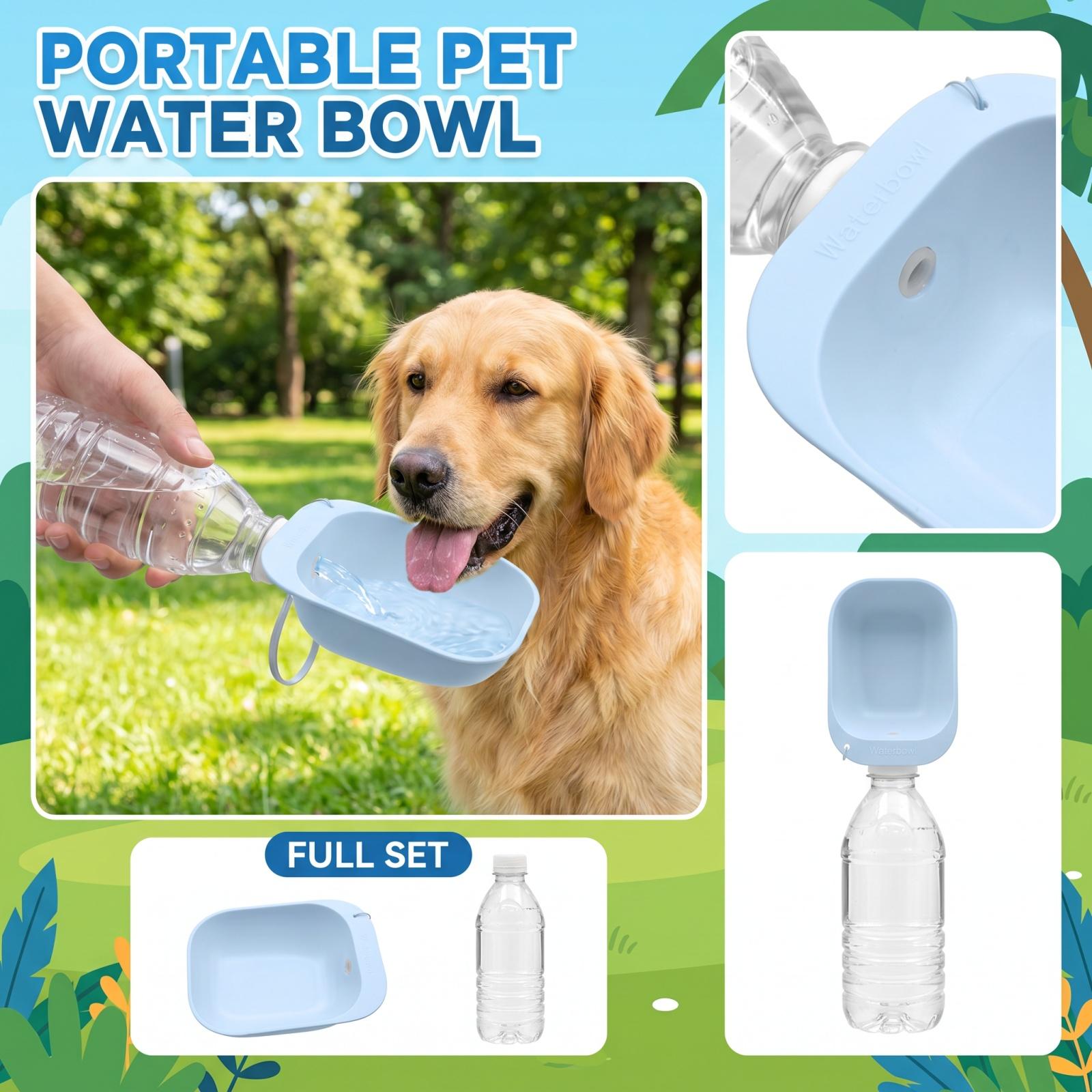 Portable Pet Water Bottle Dog Cat Drinking Bowl Outdoor Travel Water Dispenser Leak Proof Multi Function Pet Hydration Tool S