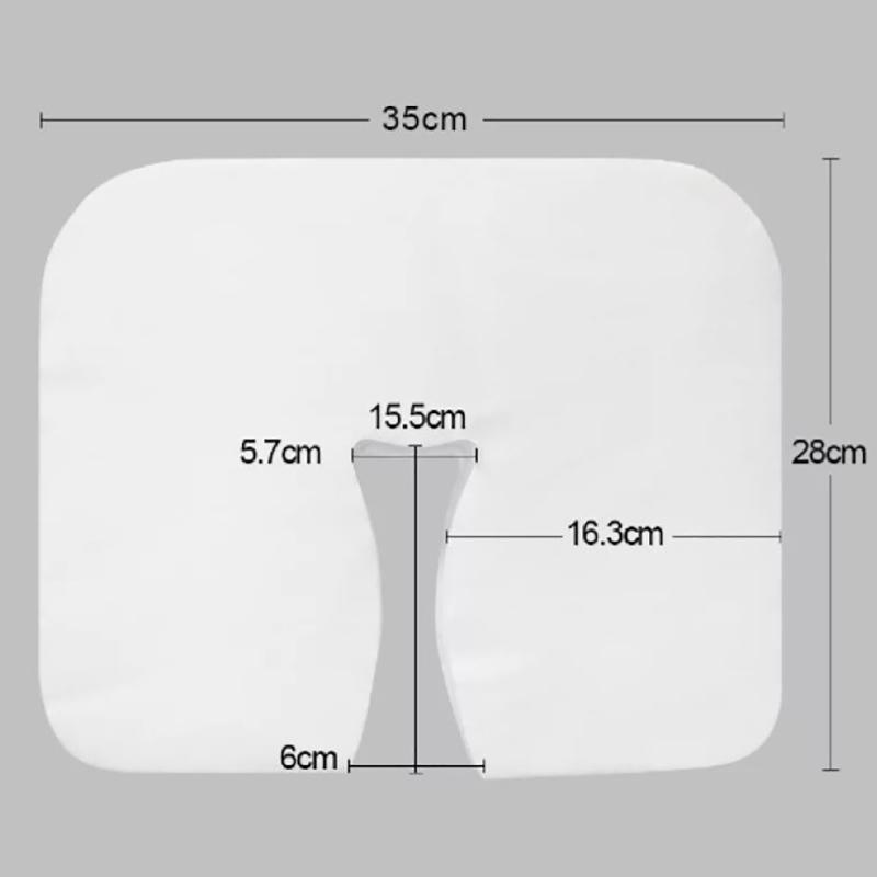 100Pcs Disposable Non-Woven Headrest Pillow Paper Beauty Salon Bed Table Cover Massage Face Cradle Head Rest Pads Covers