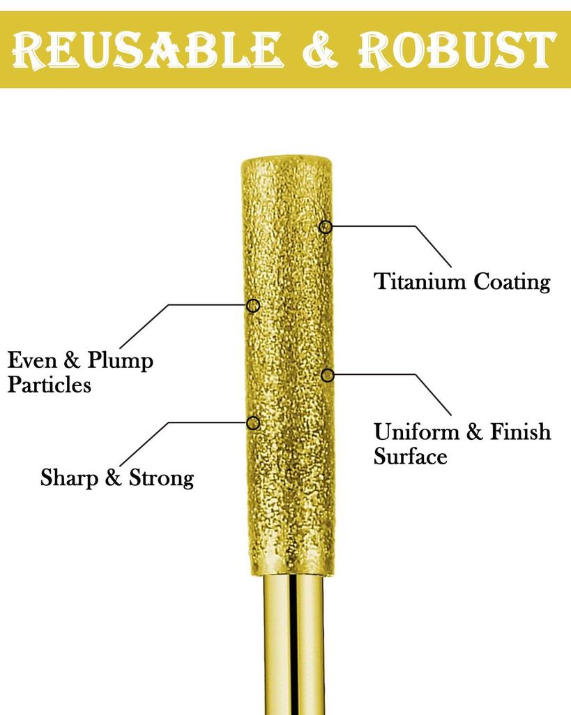 30pcs Diamond Chainsaw Sharpener 1/8" Shank High Hardness Burr Grinding Stone Chainsaw Sharpening Bits 3 Sizes 5/32'', 3/16,7/32