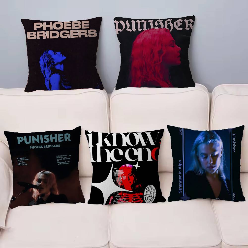 Singer Phoebe Bridgers Music Album Personalized Pillow Cover Kids Bedroom Wild Party Decor Pillowcase Kid Birthday Shower Gift