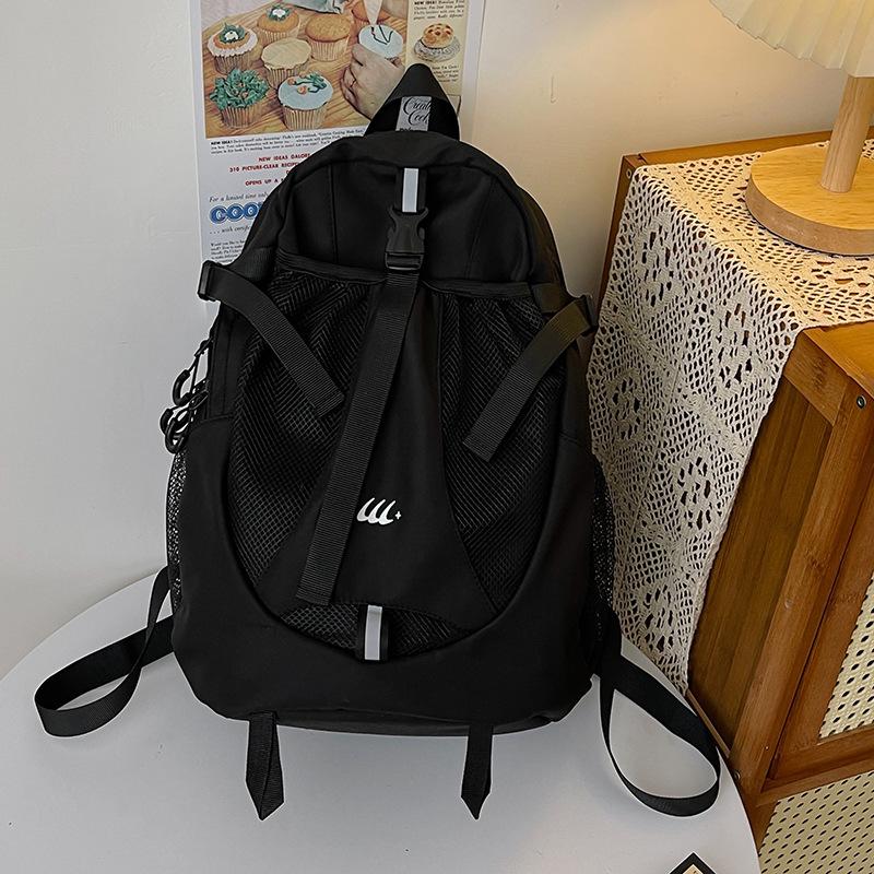 

Новий рюкзак 2024 року повсякденний універсальний великої місткості рюкзак для студента коледжу легкий шкільний рюкзак сумка для комп ютера дорожній рюкзак 29*20*41 чорний