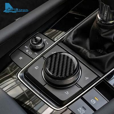 Real Soft Carbon Fiber Sticker For Mazda 3 Axela 2019-2025/CX-30 2020-2025/CX-50 2025-2025 Car Center Control Knob Decor
