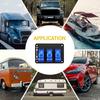 High Performances 3 Way Rocker Switches with Built In LED Lights & Dustproof Designs Car Dashboard Switches Panel for Trucks