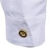 Herrenhemd Einfarbig Umlegekragen Zweireihig Eng Frühling T-Shirt für die Arbeit