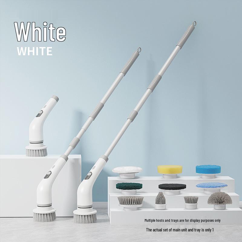 Electric Multi-functional Cleaning Brush with LCD & Retractable Handle for Fish Tanks, Kitchens, and Bathrooms