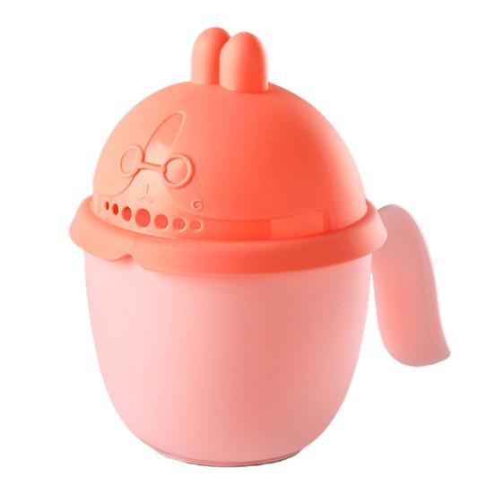 Fashion Cute Slot Lid Portable Summer Baby Bath Shampoo Rinse Cup Beach Accessories Spoon