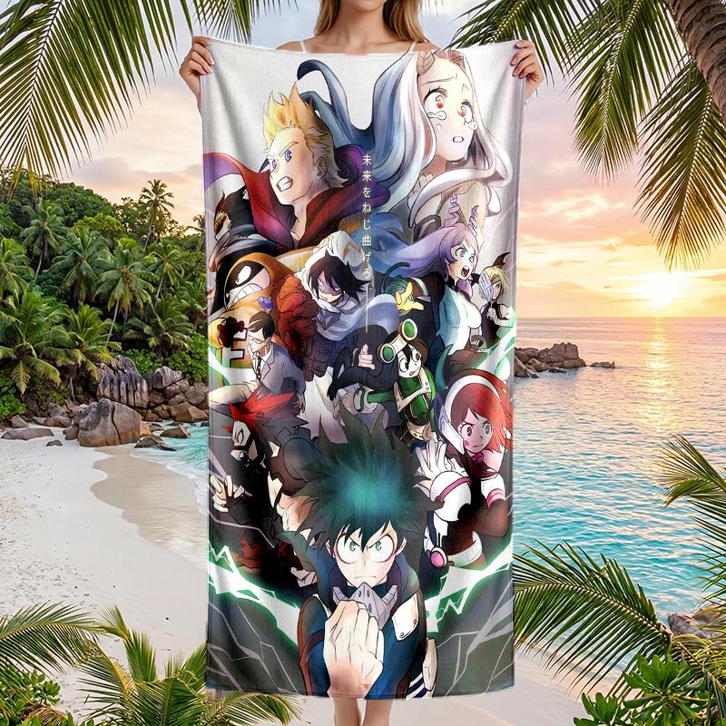Hero Academia Fashion Beach Towel: Ideal for Summer Adventures Soft, absorbent and quick drying suitable for swimming and bathing