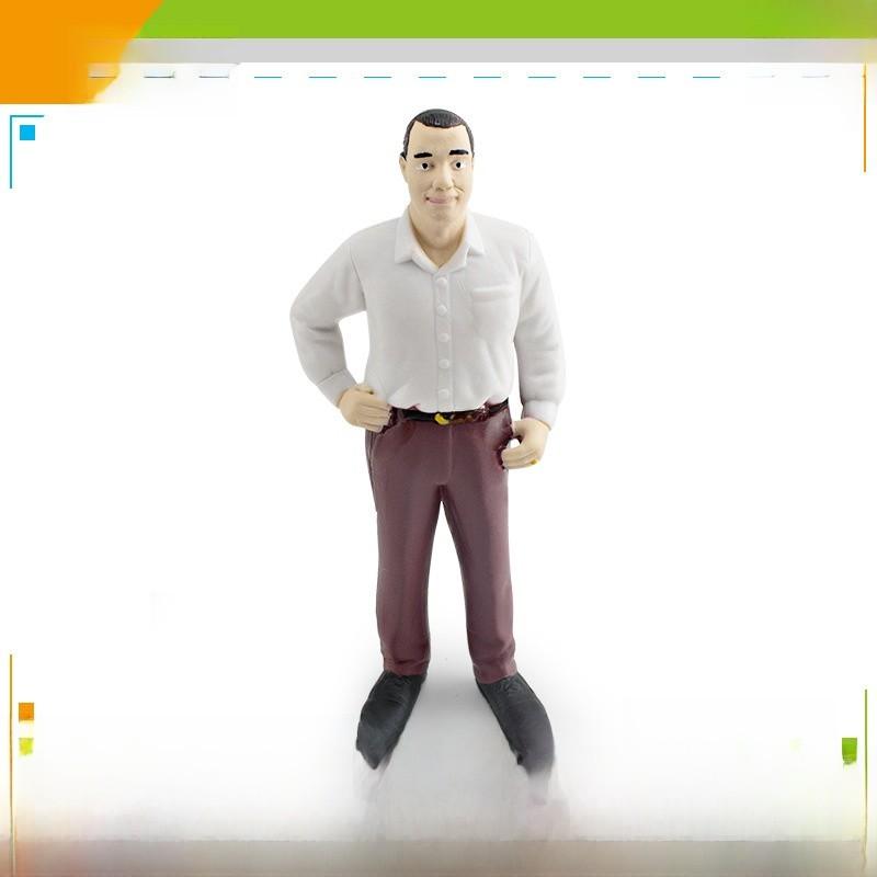 White Family Pvc Figurine Set With Static Family Members For Home Decor And Collection