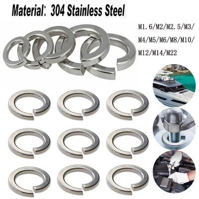 5-100PCS 304 Stainless Steel Metric Split Spring Lock Washer  Size M1.6-M22