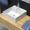 Day and Night - Day and Night Luxurious Square Ceramic Sink with Tap Hole 41x41 Cm