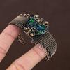 Natural Triplet Opal Gemstone Handmade Copper Wire Wrap Bangle Adjustable z6T95