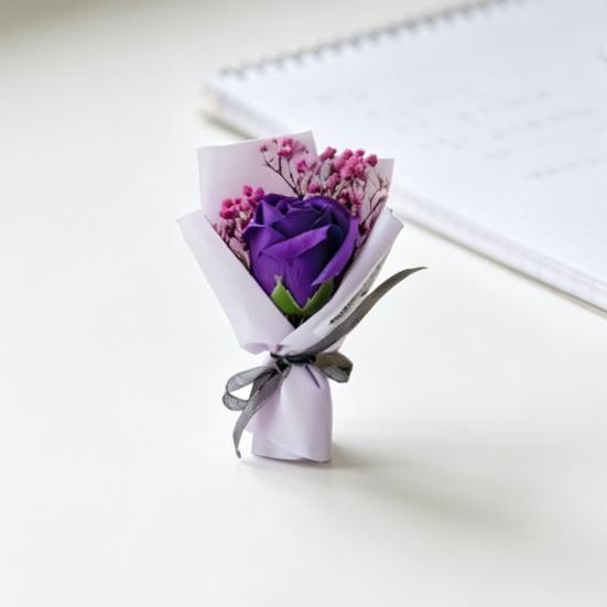 Yousheng Mini Dried Flower Baby's Breath Bouquet Aromatherapy Soap Rose Flower Arrangement Scented Gift for Women Car Interior Decor